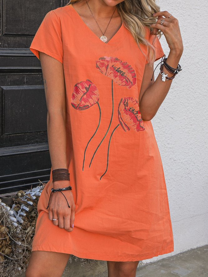 Casual Short Sleeve Knitting Dress