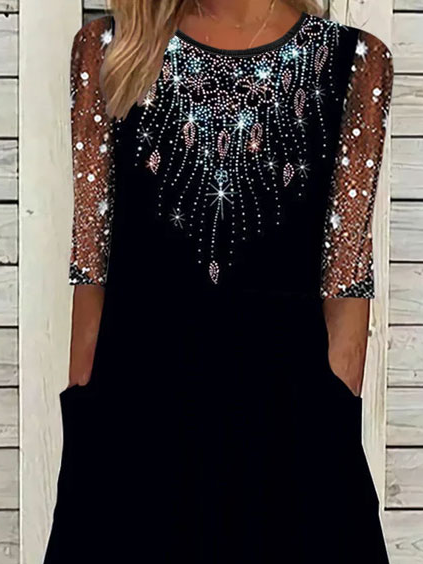 Urban Hot Drilling Geometric Dress