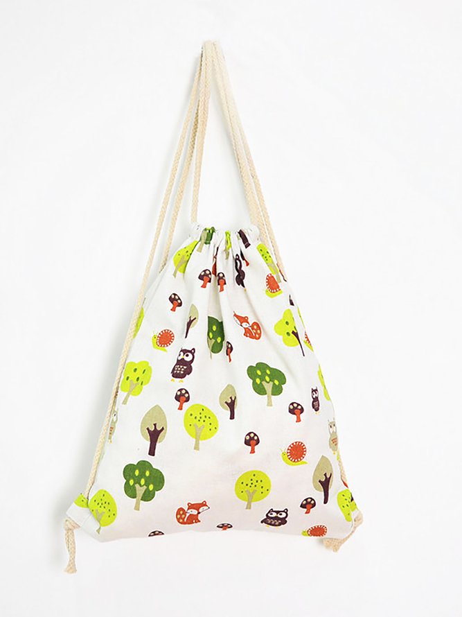 Cotton Drawstring Backpack