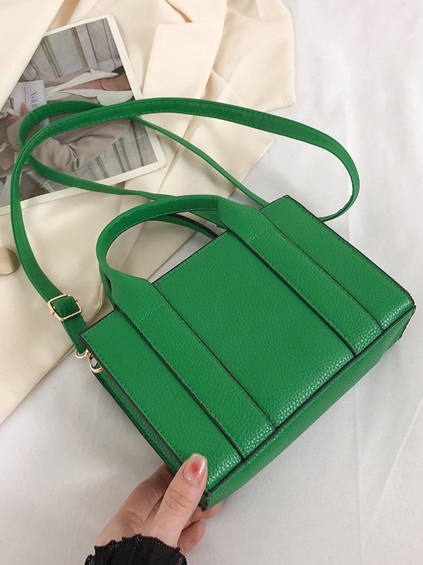 Urban Leather Stitching Plain Messenger Bag Women's Clutch Daily Commuting