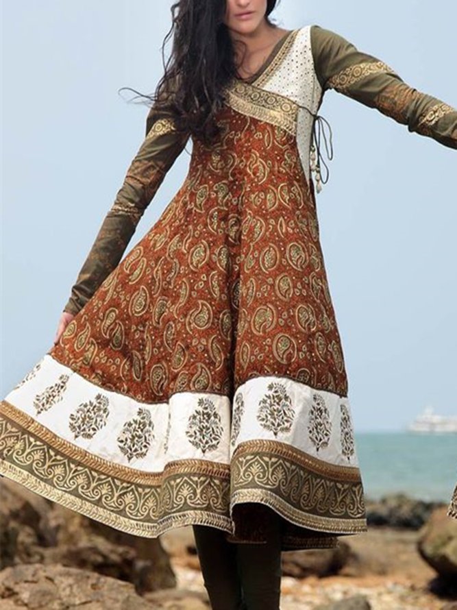 Cotton Casual Weaving Dress