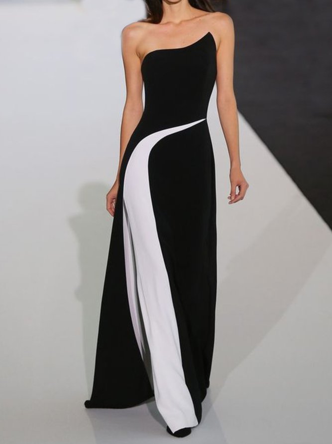 Cotton Cold Shoulder Weaving Prom Dress