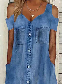 Elegant Cold Shoulder Dress