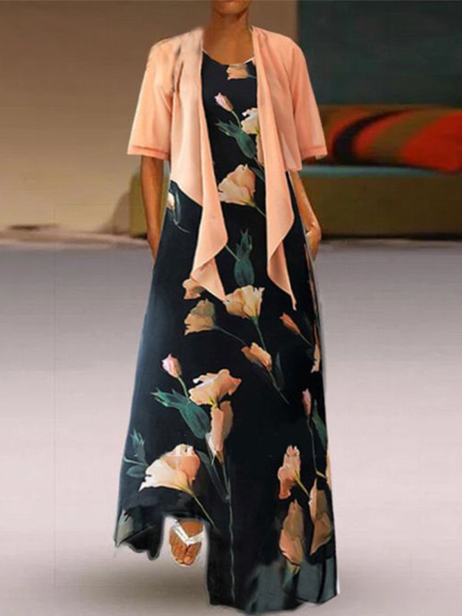 Casual Crew Neck Loose Two-Piece Set