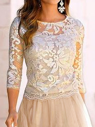 Mother of the groom/bride Elegant Lace Regular Fit Organza Dress