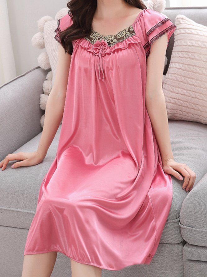 Sexy Lace Mid Length Home Night Dress