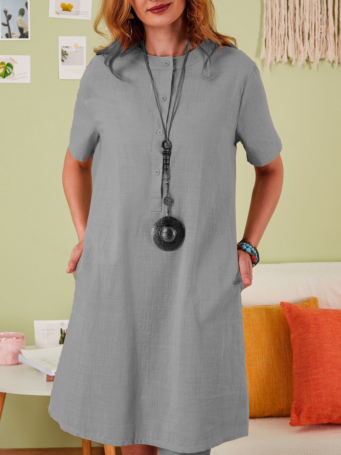 Crew Neck Casual Dresses