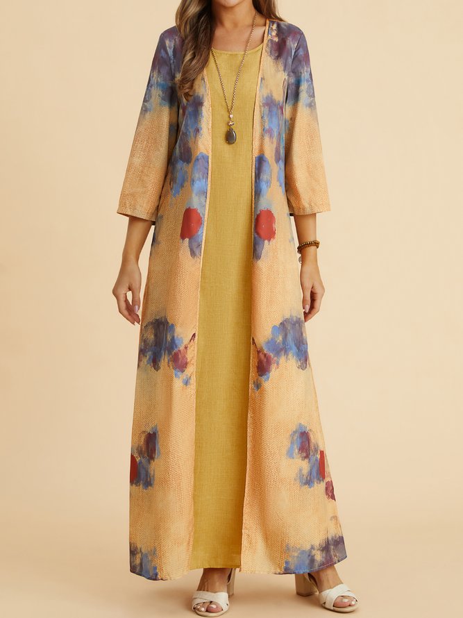 Casual Abstract Two-Piece Set